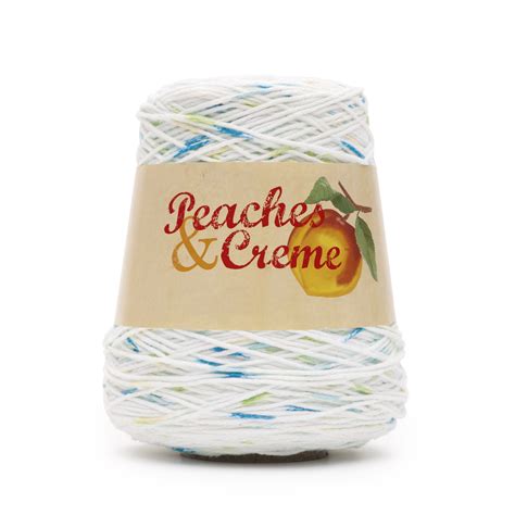 Peaches and cream yarn cone - Jan 15, 2024 · The perfect choice for your knit and crochet home décor needs. Peaches and Cream is a versatile worsted weight yarn, that’s great for small projects like dishcloths and potholders, to home décor staples like afghans and little babies and toddles toys. Conveniently machine washable and dry-able for easy care. Content: 100% cotton Cone Size ... 